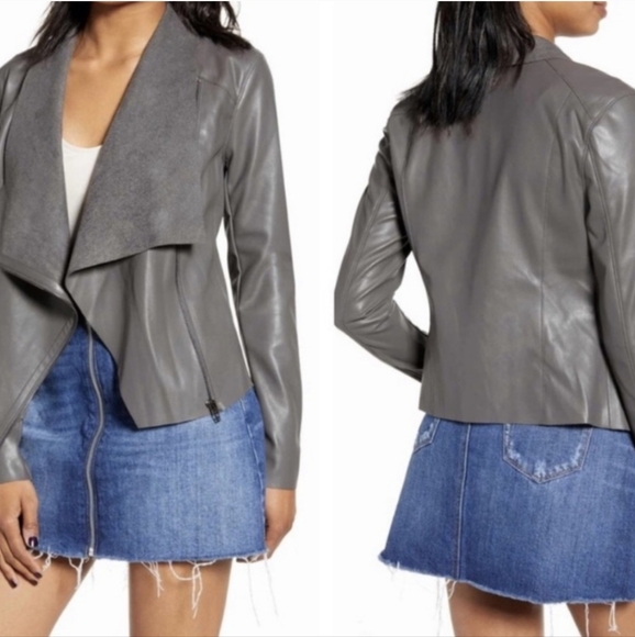 Blank NYC Onto the Next Faux Leather Jacket Grey NWOT - Picture 8 of 8